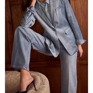 CAbi JADEN Light Blue Blazer Jacket #4876 Medium NWOT